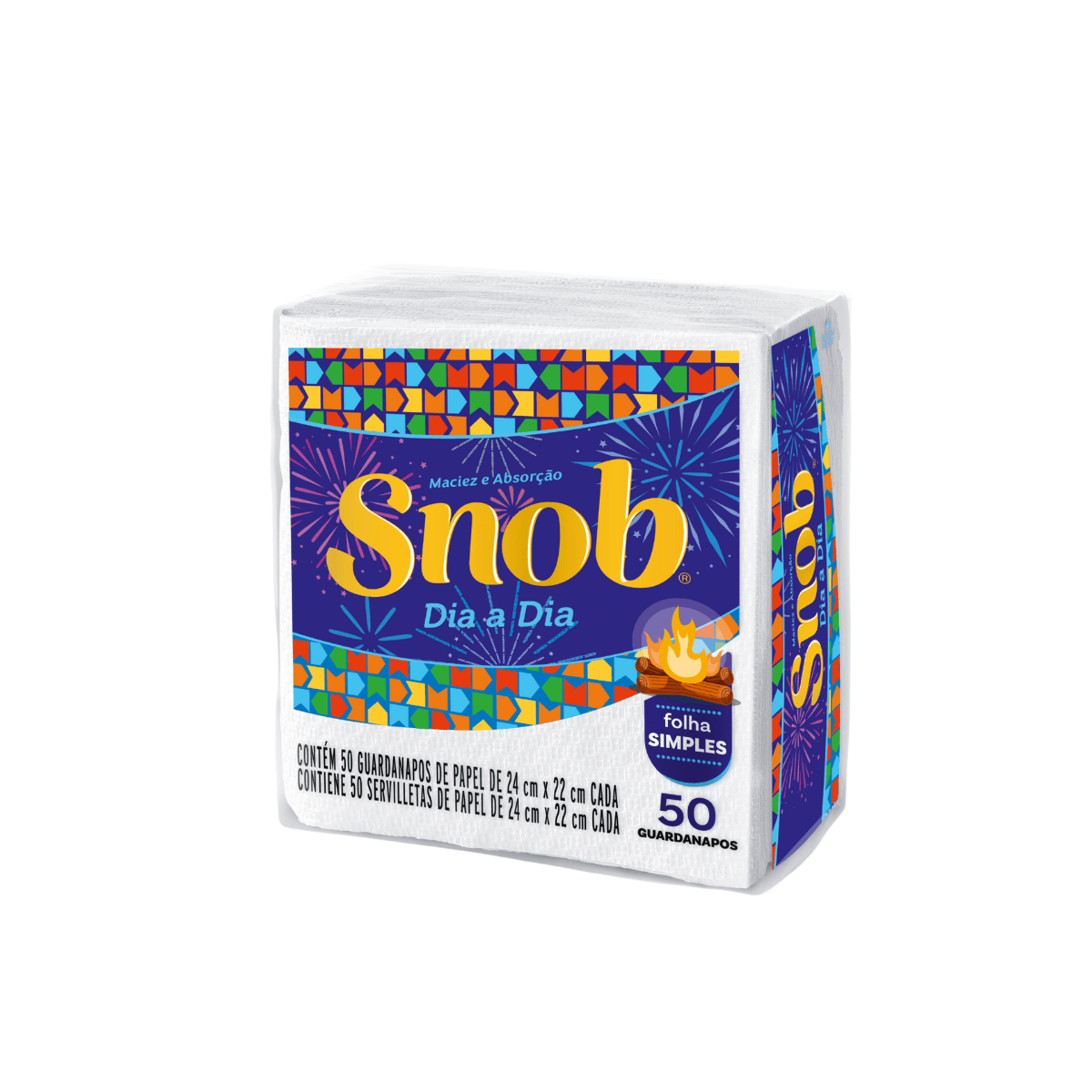 Guardanapo Pequeno Folha Simples GNB23 24x22 com 50 unidades Snob
